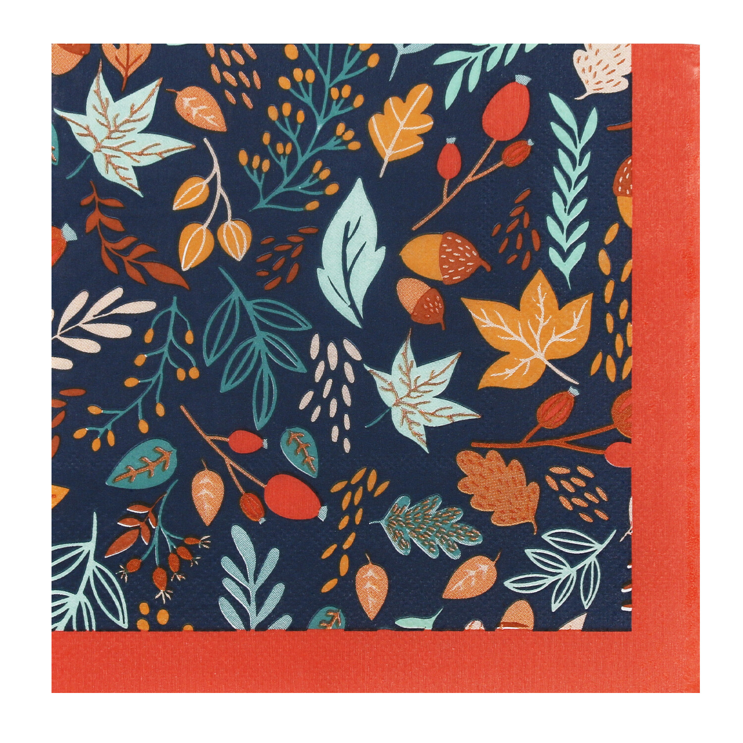 Image of Pack of 16 Autumnal Leaf Napkins