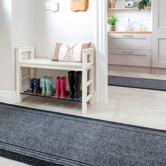 Cut To Measure Non Slip Hard Wearing Kitchen Utility Runner Rug