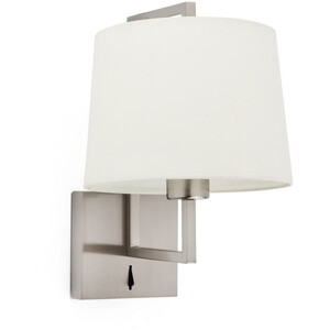 Frame Matt Nickel Beige Shade Wall Lamp