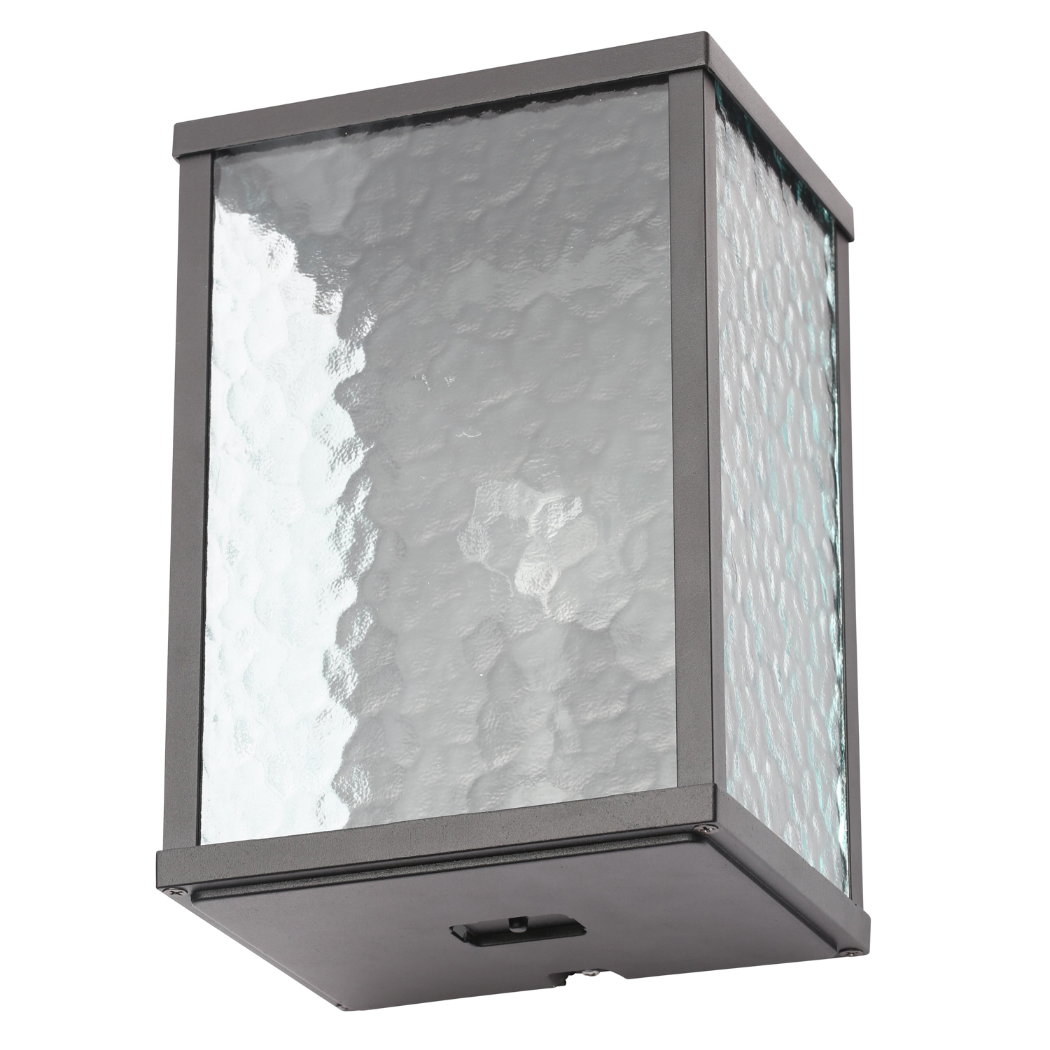 Acton Outdoor Frosted Glass Wall Light - Black