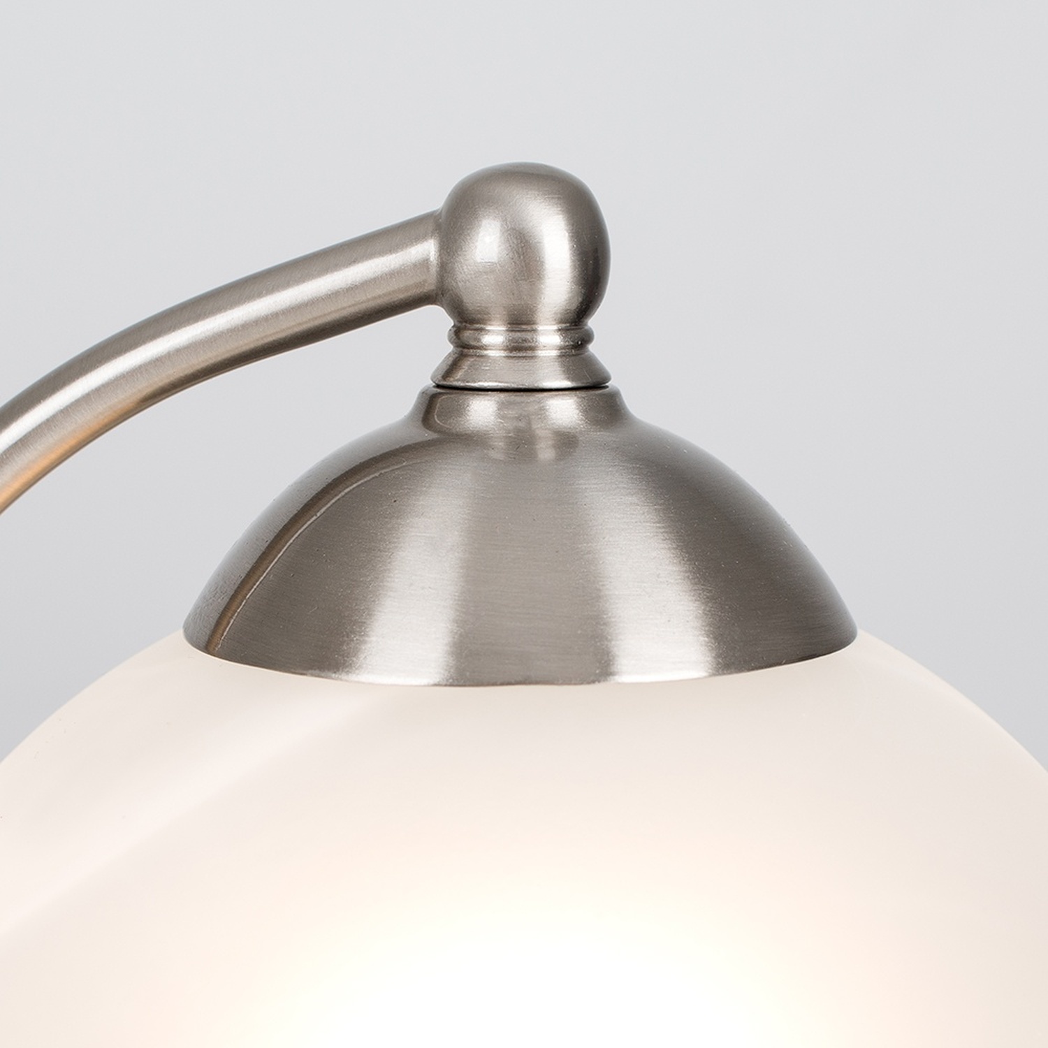 Stamford Curved Bedside Table Lamp - Brushed Chrome