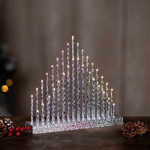 33 Bulb Christmas Pipe Candle Bridge