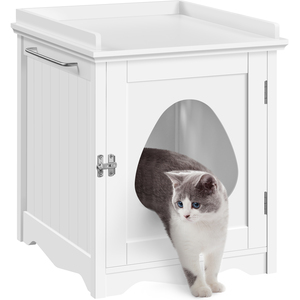 Open Design Cat Litter Box With Scoop - Portable PP Plastic Litter Pan For Indoor Cats