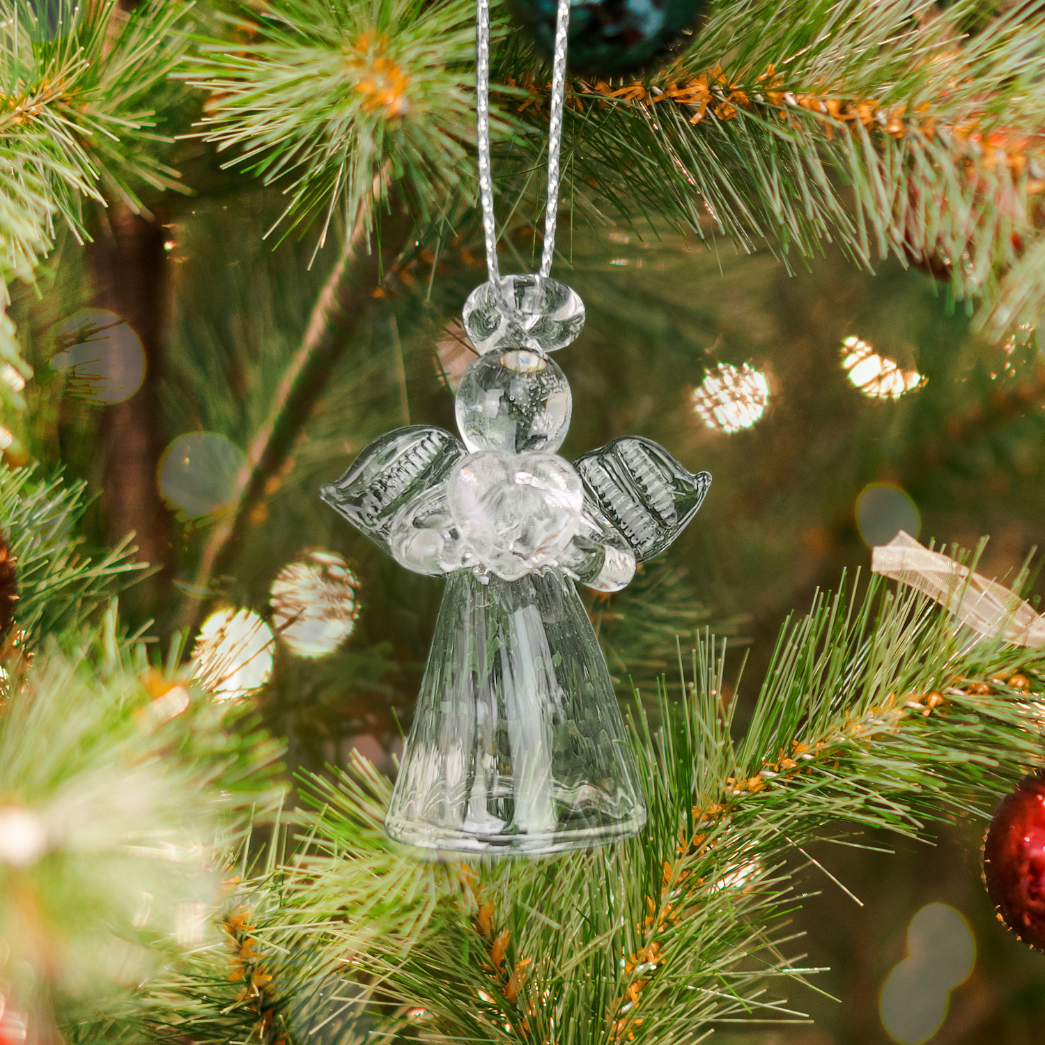 Memorial Glass Angel - Clear