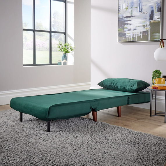 Home Source Morella Velvet Single Folding Sofa Bed