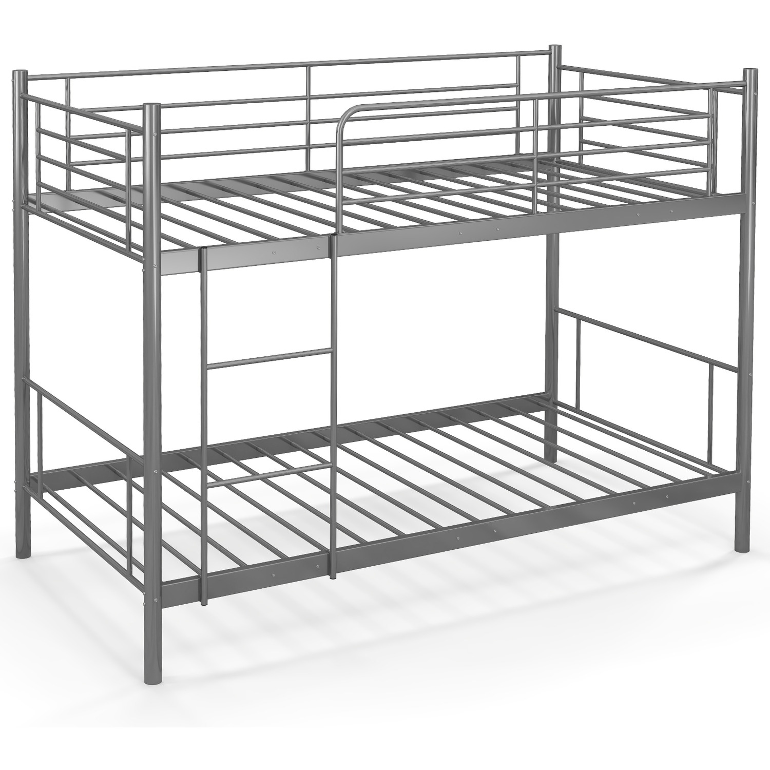 Single Bunk Bed Metal Twin Sleeper Bed - Silver
