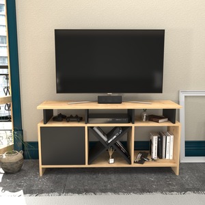 Sapphire Oak / Anthracite Auburn Modern TV Unit shot 5395704