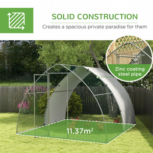 Silver / Fabric
Polyester
Steel PawHut Walk In Hen Run with Cover for Small Animals shot 5464524