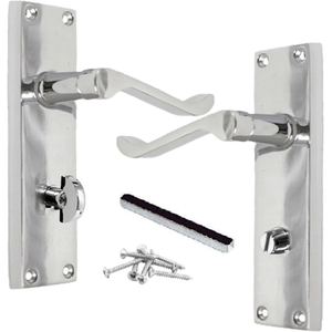 Victorian Scroll Lever Bathroom Lock Door Handles