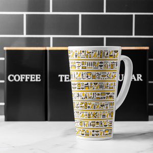 Ancient Egyptian Hieroglyphs Latte Mug