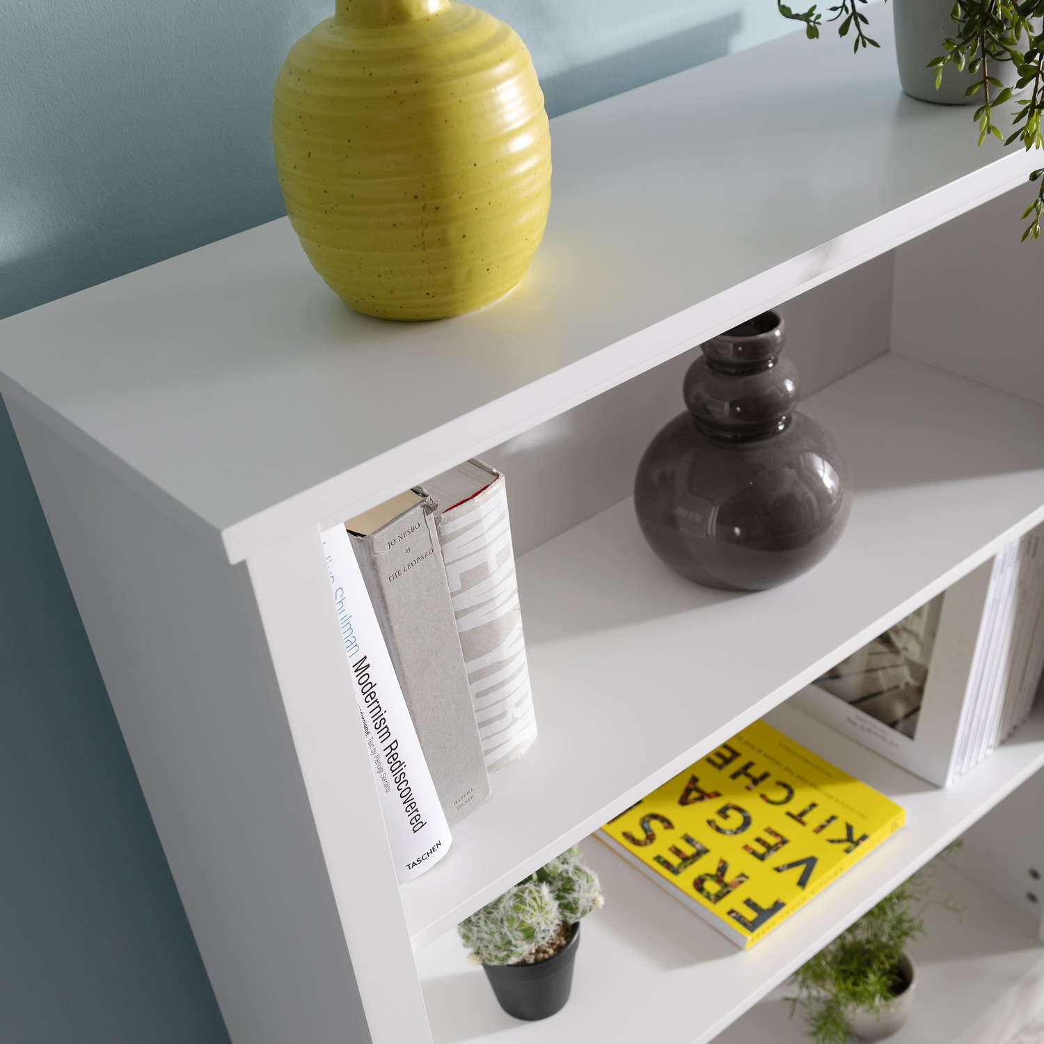 Hemming Bookcase In White - White Mdf 3 Tier Low