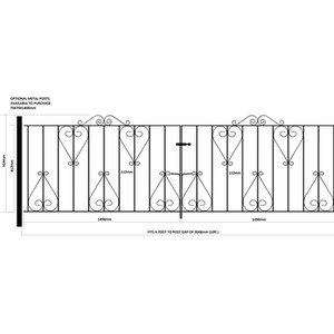 Black / 3048mm Classic Double Metal Driveway Gate shot 6523993