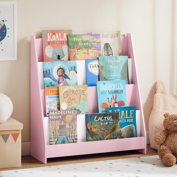 SoBuy Children Bookcase Kids Storage Shelf with 4 Shelves