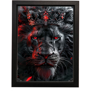 Lion with Crown Metal Wall Art
