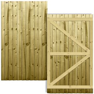 Overlapped Feather Edge Pathway Fully Framed Flat Top Pedestrian Garden Gate