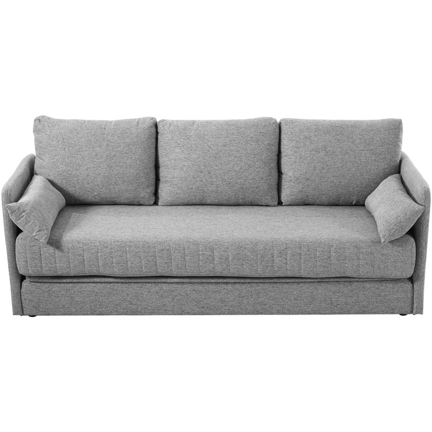 3 Seater Folding Sofa Bed With 2 Pillows - Dark Grey