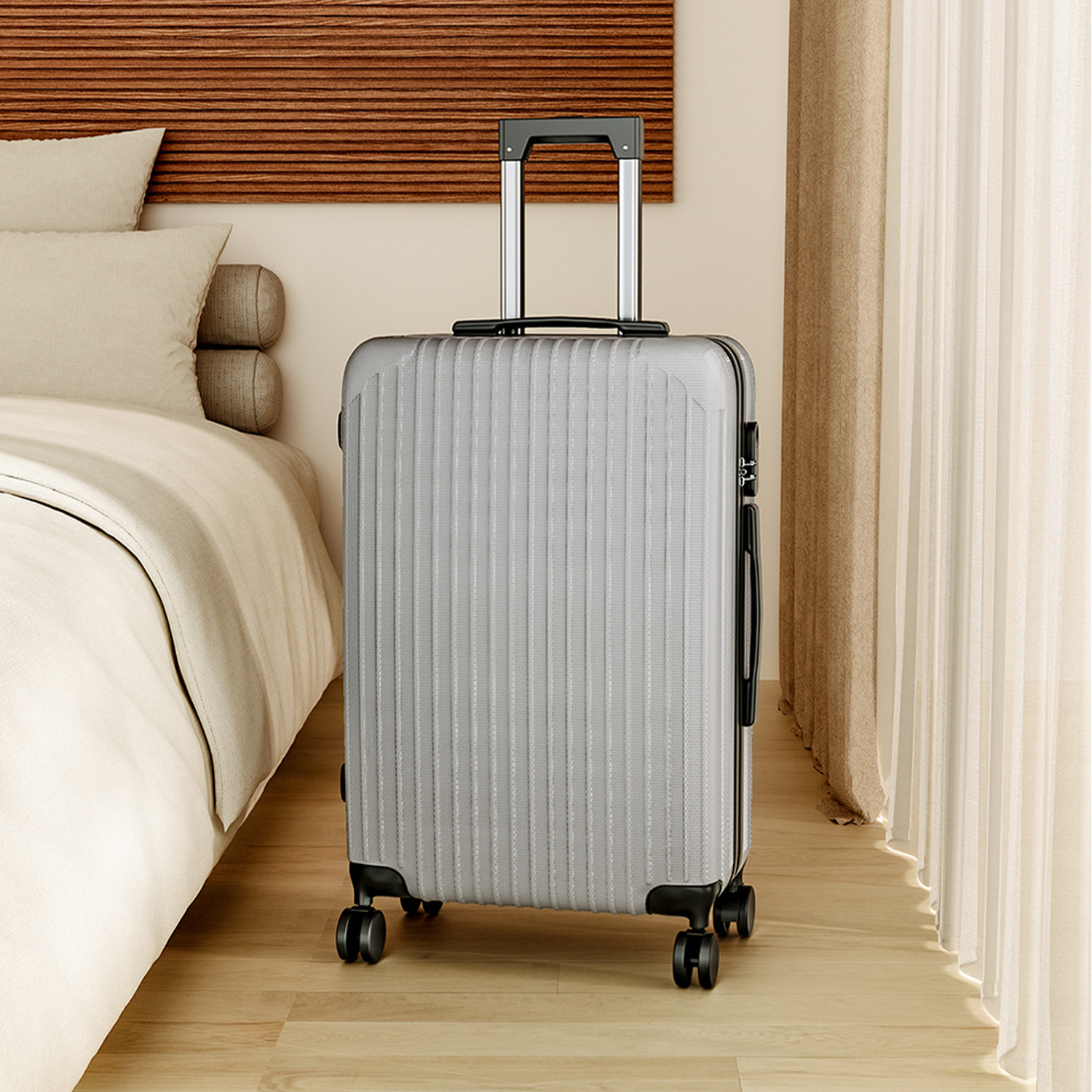 Hardshell Spinner Wheel Luggage Suitcase - Grey / 109l
