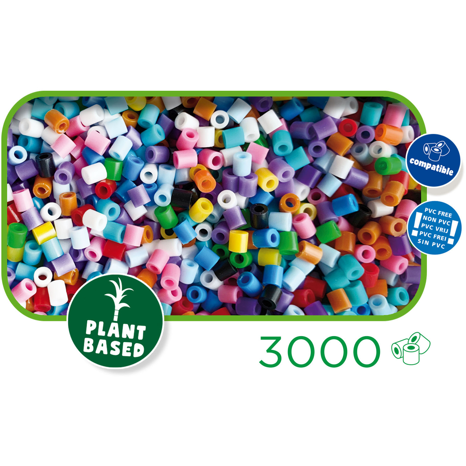 Green Beedz - Iron on beads mix 3000