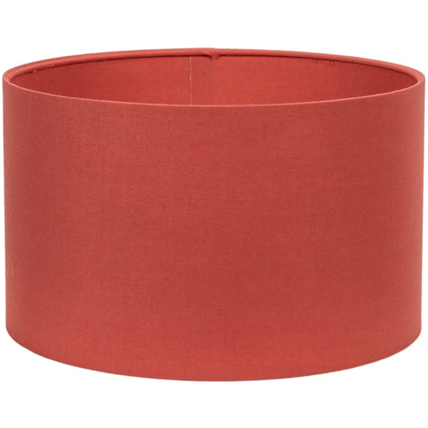Reni Small Fabric Drum Ceiling Lamp Shade and LED Bulb - Rust