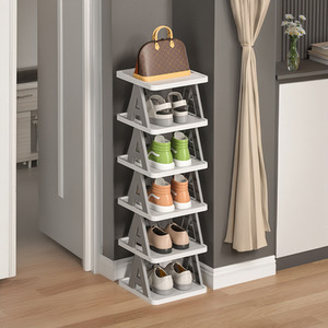 6-Tier Shoe Storage Folding Plastic Rack