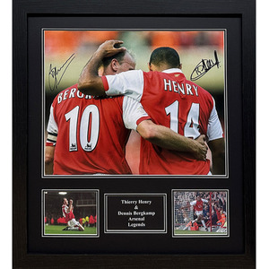 Henry and Bergkamp Signed and Framed Arsenal Photograph