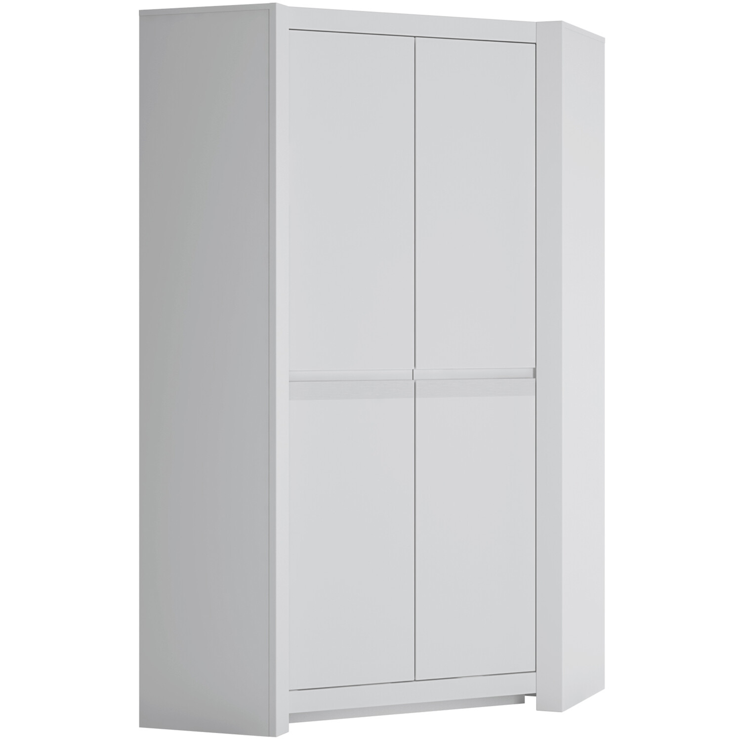 Novi 2 Door Corner Wardrobe - Alpine White