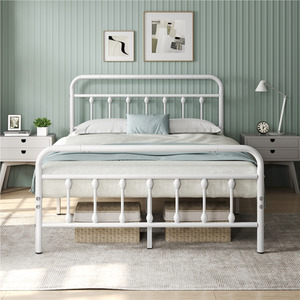 White / Double Yaheetech Vintage Metal Bed Frame shot 10695293