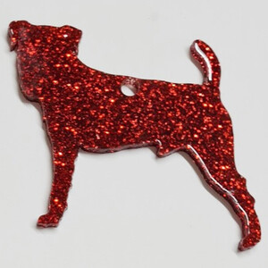 Glitter Jack Russell Christmas Decoration