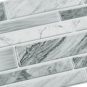 20 Piece Self-Adhesive Wall Tile Stickers with Marble Effect