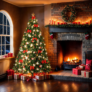 Christmas Tree Dasher, Artificial In Green, With Dense Needles