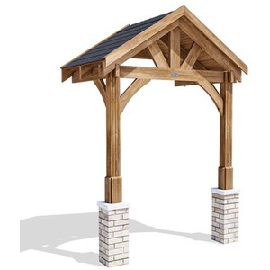 6.6x5ft Dunster House Pressure Treated Wooden Porch Canopy