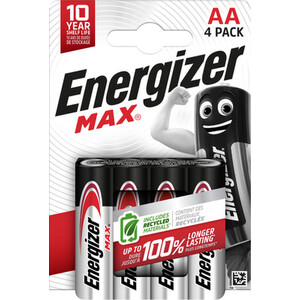 Energizer Pack of 4 Max Alkaline AA