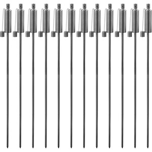 Metal Garden Torches - Cylinder - Pack of 12