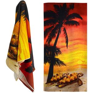 Tortoise Design Beach Towel Quick Drying Sand Free for Adults  Kids