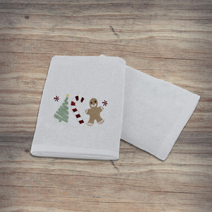 100 Percent Cotton 2 Pack Christmas Towels Sweet Shop