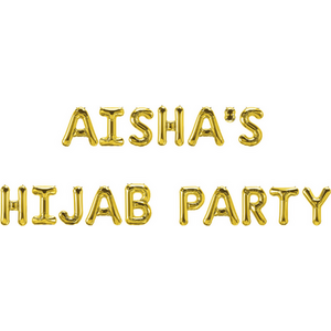Personalised Hijab Party Foil Balloons
