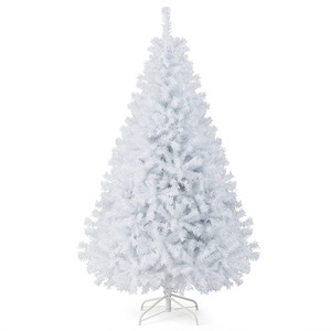 Frosted Christmas Tree with Foldable Metal Stand