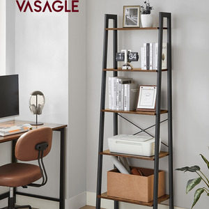 5-Tier Industrial Ladder Shelf for Home and Kitchen