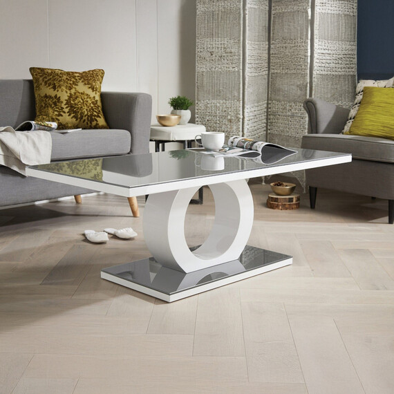 Giovani Coffee Table - Modern High Gloss and Glass