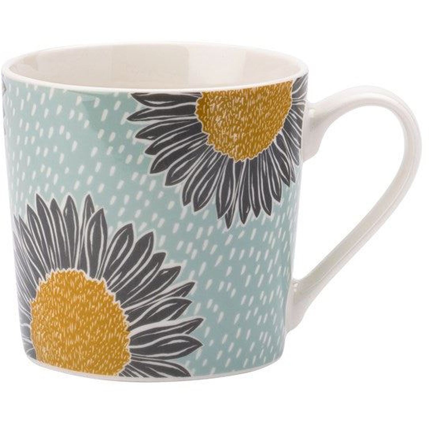Image of Artisan Flower Floral Blue Mug -&hellip;