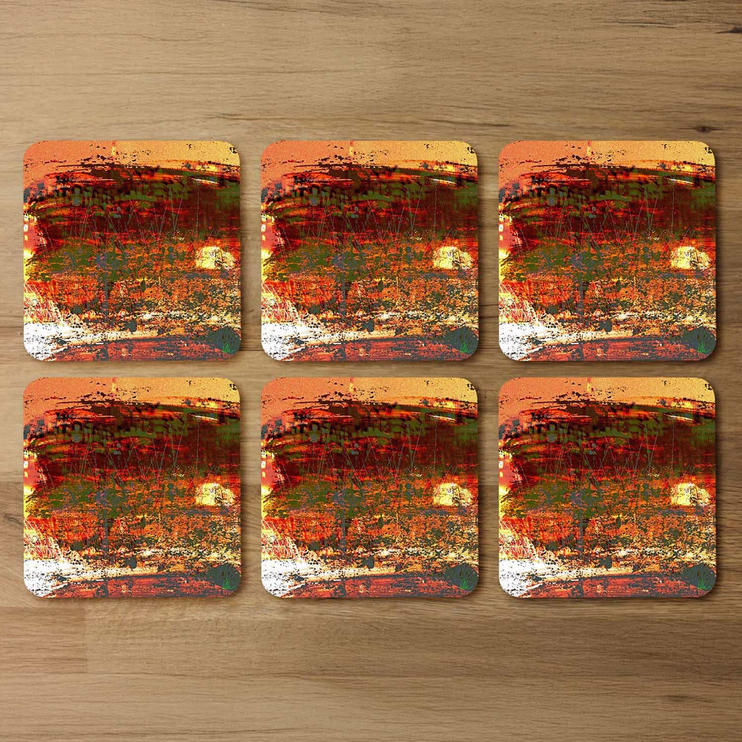Red Branches Coaster - Red