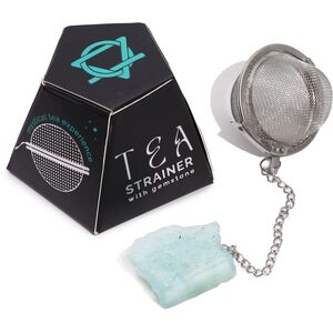 Raw Crystal Gemstone Tea Strainer Aquamarine