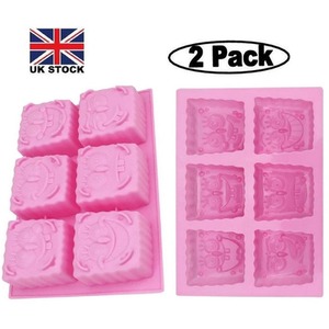 2PC New Sponge Bob Silicone Baking Chocolate Candy Jelly Mould