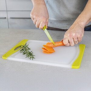 Colourworks Brights Polyethylene Reversible Cutting Board Apple, Card Insert