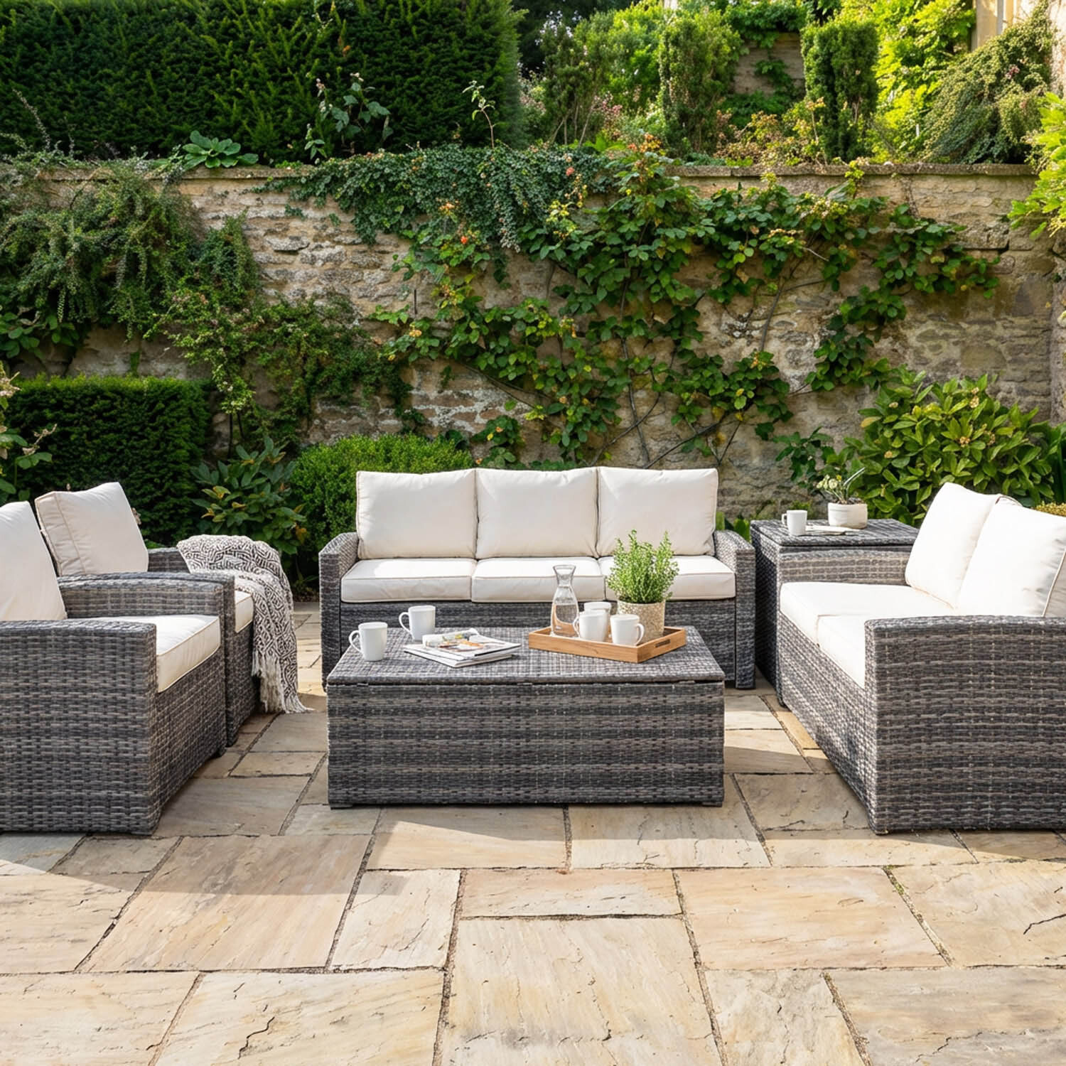 Chester Sofa Set - Grey