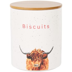 Highland Cow Biscuit Canister
