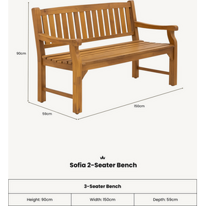 Royalcraft Sofia 2-Seater Bench (1500mm)