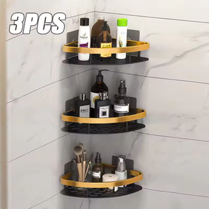 Wall Mounted No Drill Aluminum Corner Shelf