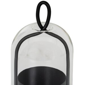 Nysa Large Candle Holder with Glass Cloche Elegant Home Decor Accessory