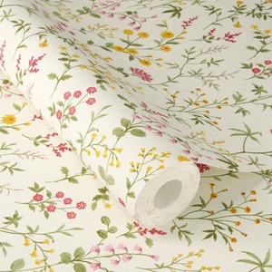 Daisy Wildflowers Floral Self Adhesive Peel and Stick Textured Wallpaper